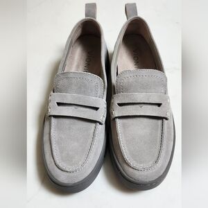 Vionic Gray Slip-On Loafers with Suede Finish
